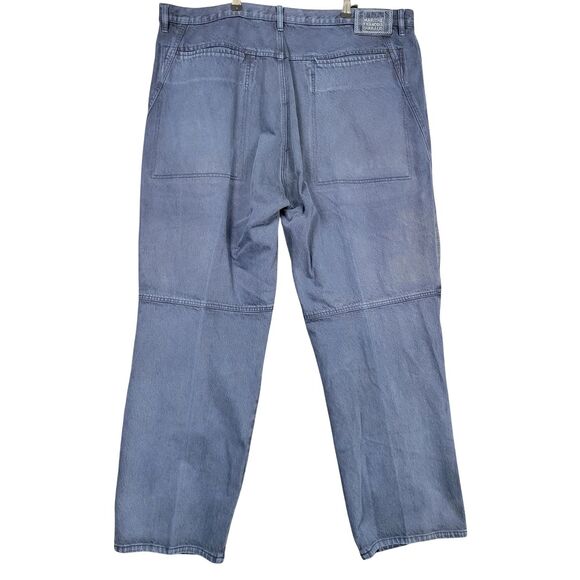 MARITHE FRANCOIS GIRBAUD Baggy Double Knee Denim Blue Jeans Big Pockets SIZE 44 - Picture 2 of 15